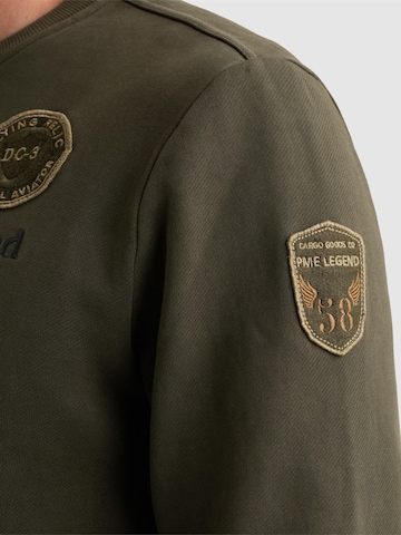 PME Legend Bluzka sportowa 'Sweatshirt with garment-dye wash and artworks' w kolorze zielony
