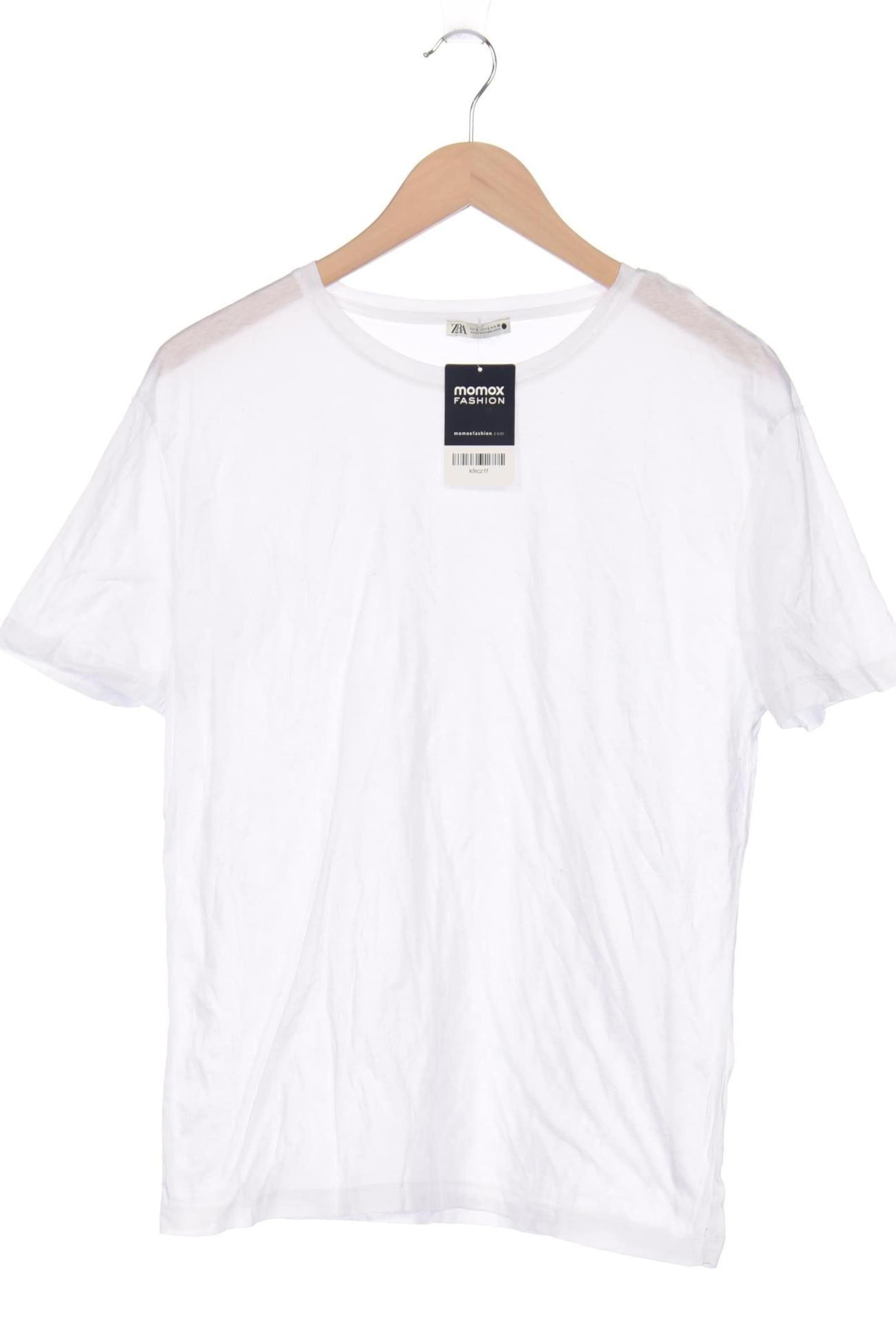 ZARA T-Shirt L in Weiß: Vorderseite