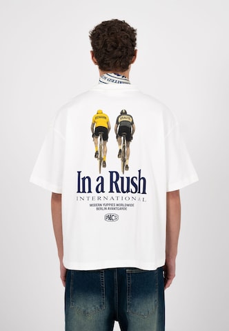 T-Shirt 'Cyclists' Prohibited en blanc