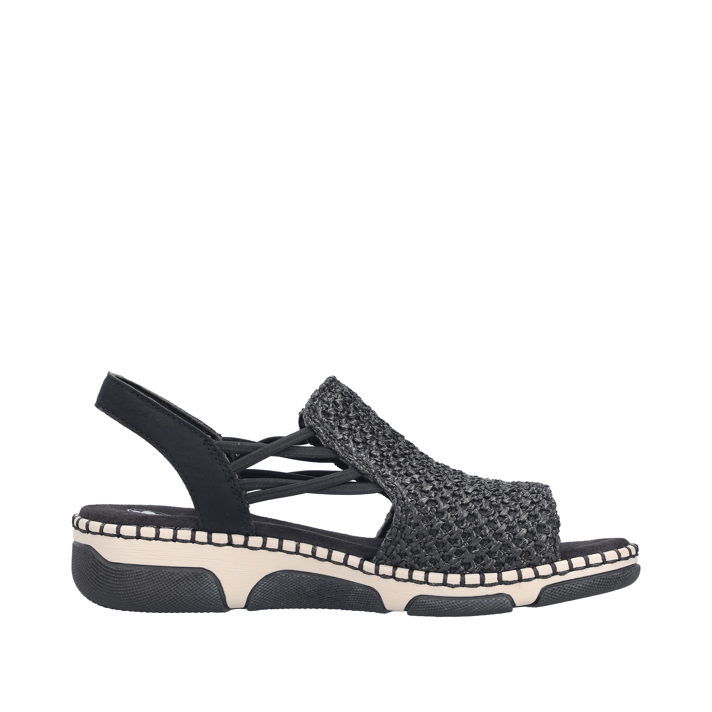 Sandales à lanières Rieker en noir