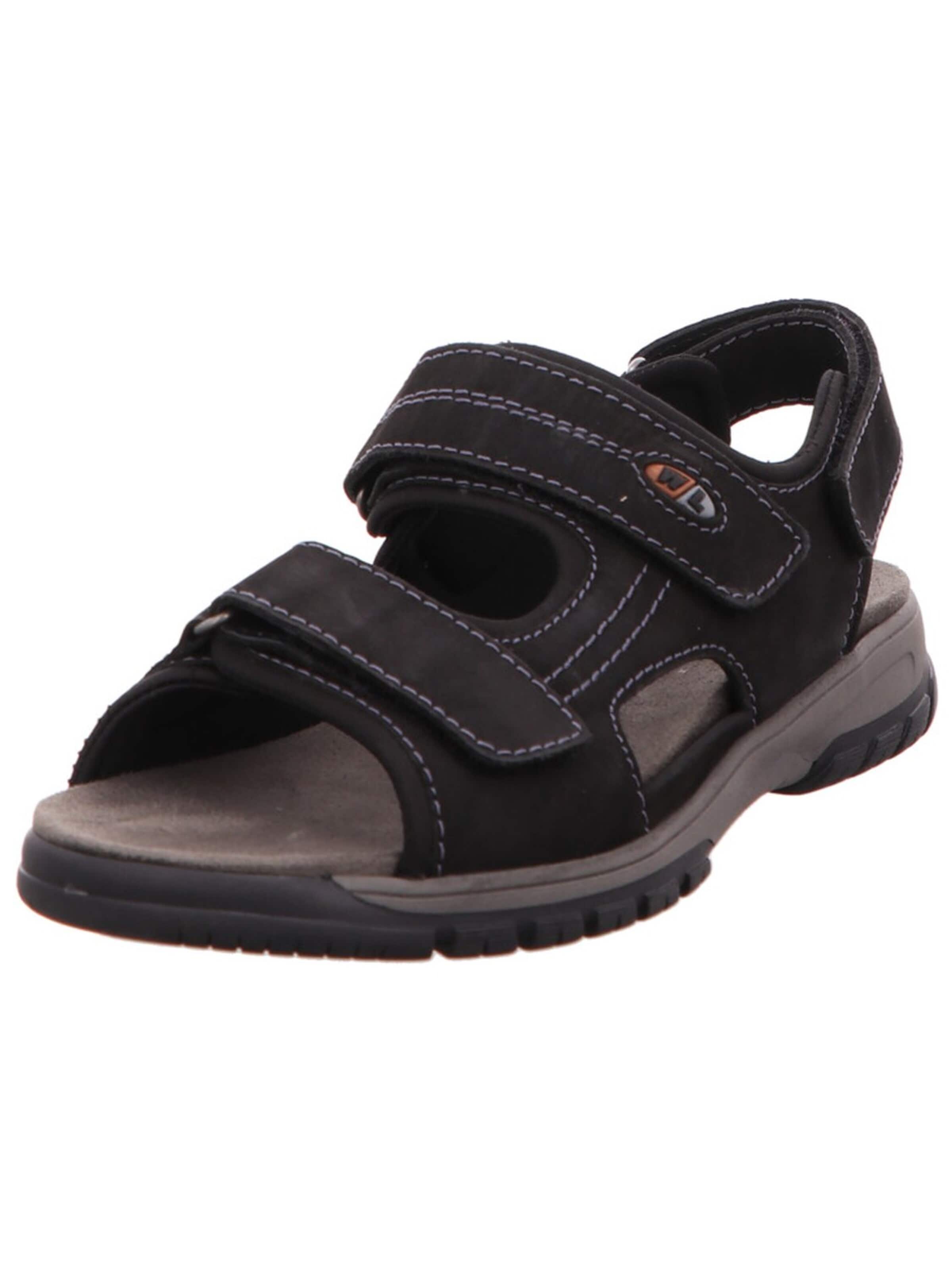 Sandalo 'Sandale Herren 372001 191 001 Echtleder in schwarz' di WALDLÄUFER in nero: frontale