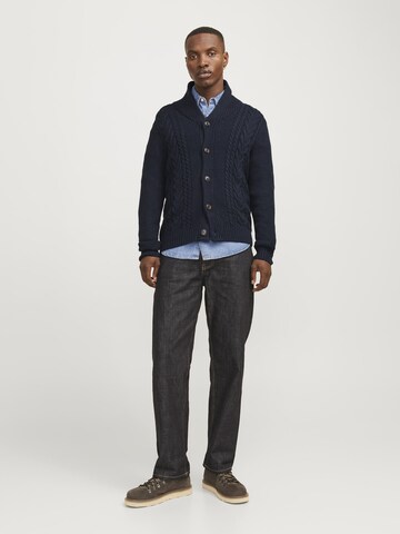 JACK & JONES Strickjacke in Blau