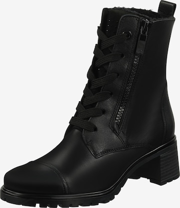 ARA Lace-Up Ankle Boots in Black: front