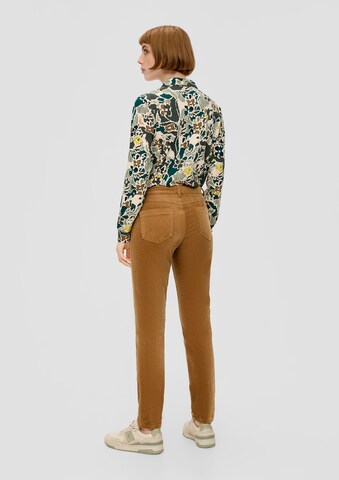 s.Oliver Slimfit Broek in Bruin