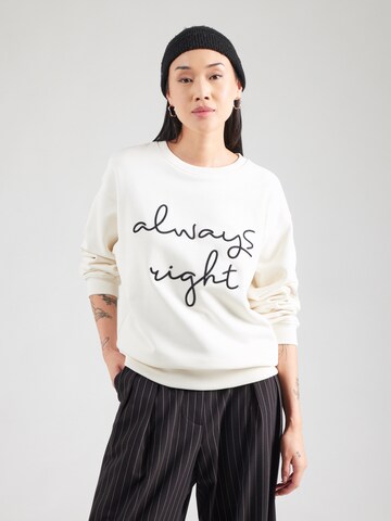 CATWALK JUNKIE Свитшот 'Always Right' в Белый: спереди