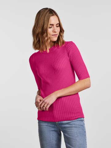 PIECES Sweter 'Crista' w kolorze różowy: przód
