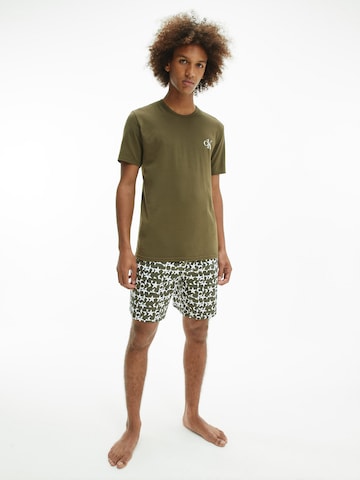 Calvin Klein UnderwearKratka pidžama - zelena boja