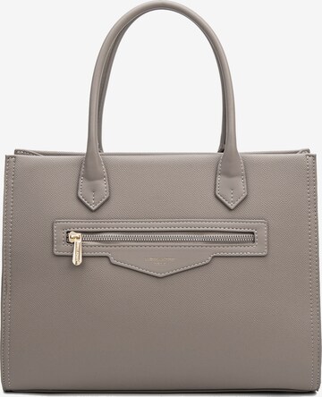 Borsa a mano 'Borsa a Mano Donna Vegan Leather con Zip e Tracolla Rimovibile - David Jones' di David Jones in grigio: frontale