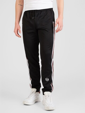 Sergio Tacchini Конический (Tapered) Спортивные штаны 'Grado' в Черный: спереди