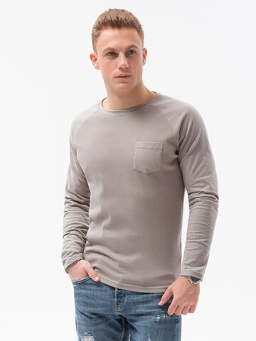 Ombre Shirt 'L137' in Grau: Vorderseite