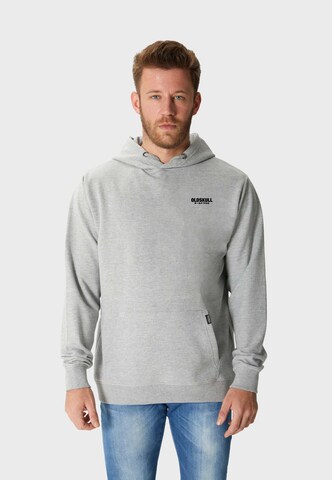 Oldskull Kapuzensweatshirt 'ASIAN SUMO SENSATION' in Grau: Vorderseite