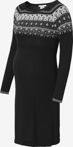 Esprit Maternity Knitted dress in Black: front