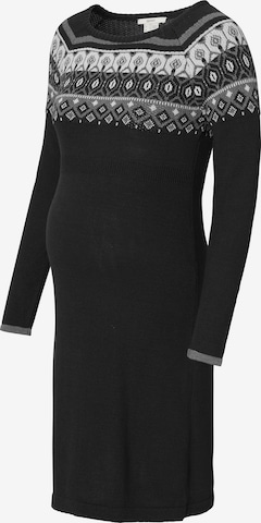 Esprit Maternity Knitted dress in Black: front