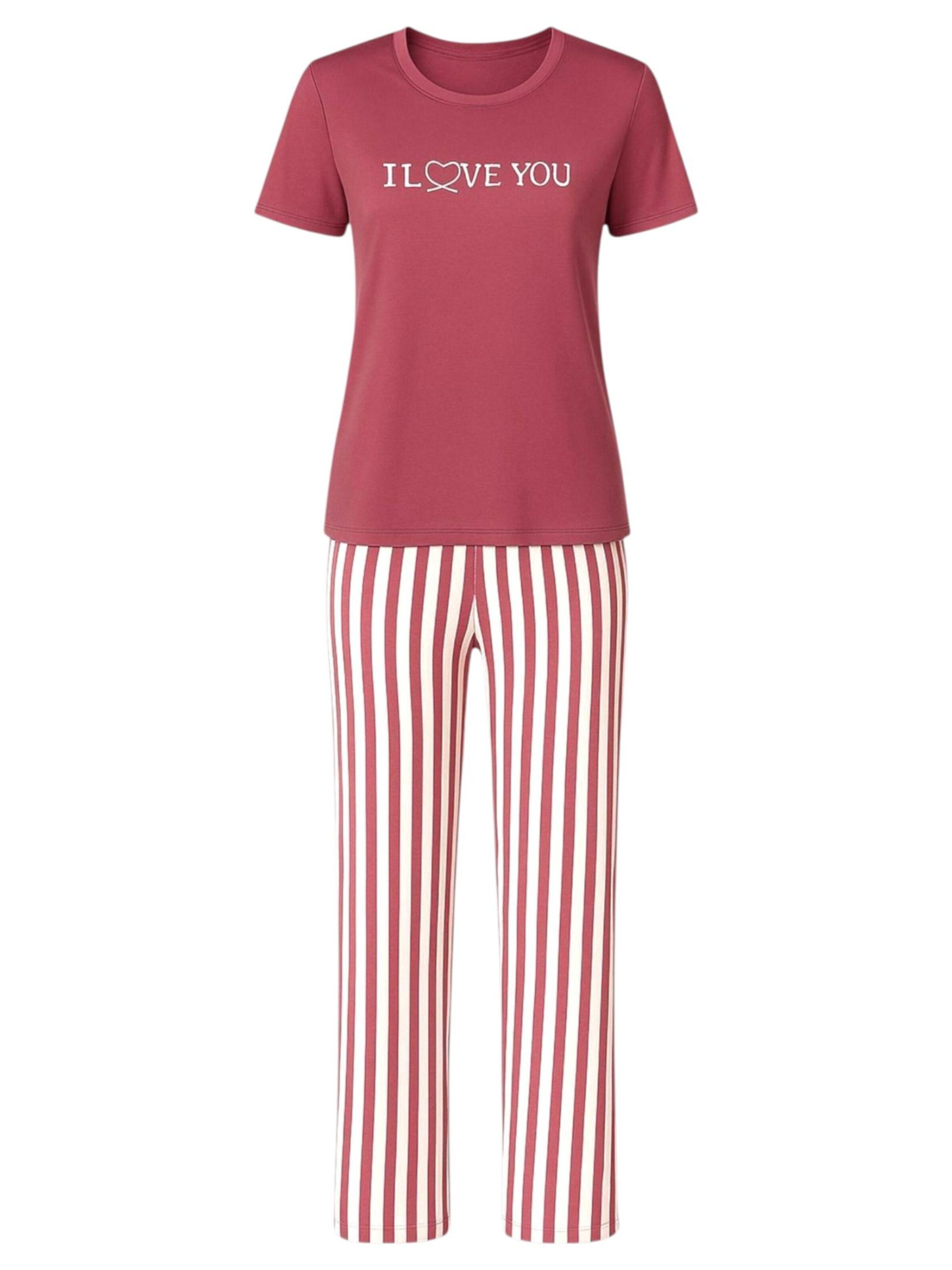 fashionshowcase Pyjama 'LOVELOUNGE' in Roze: voorkant