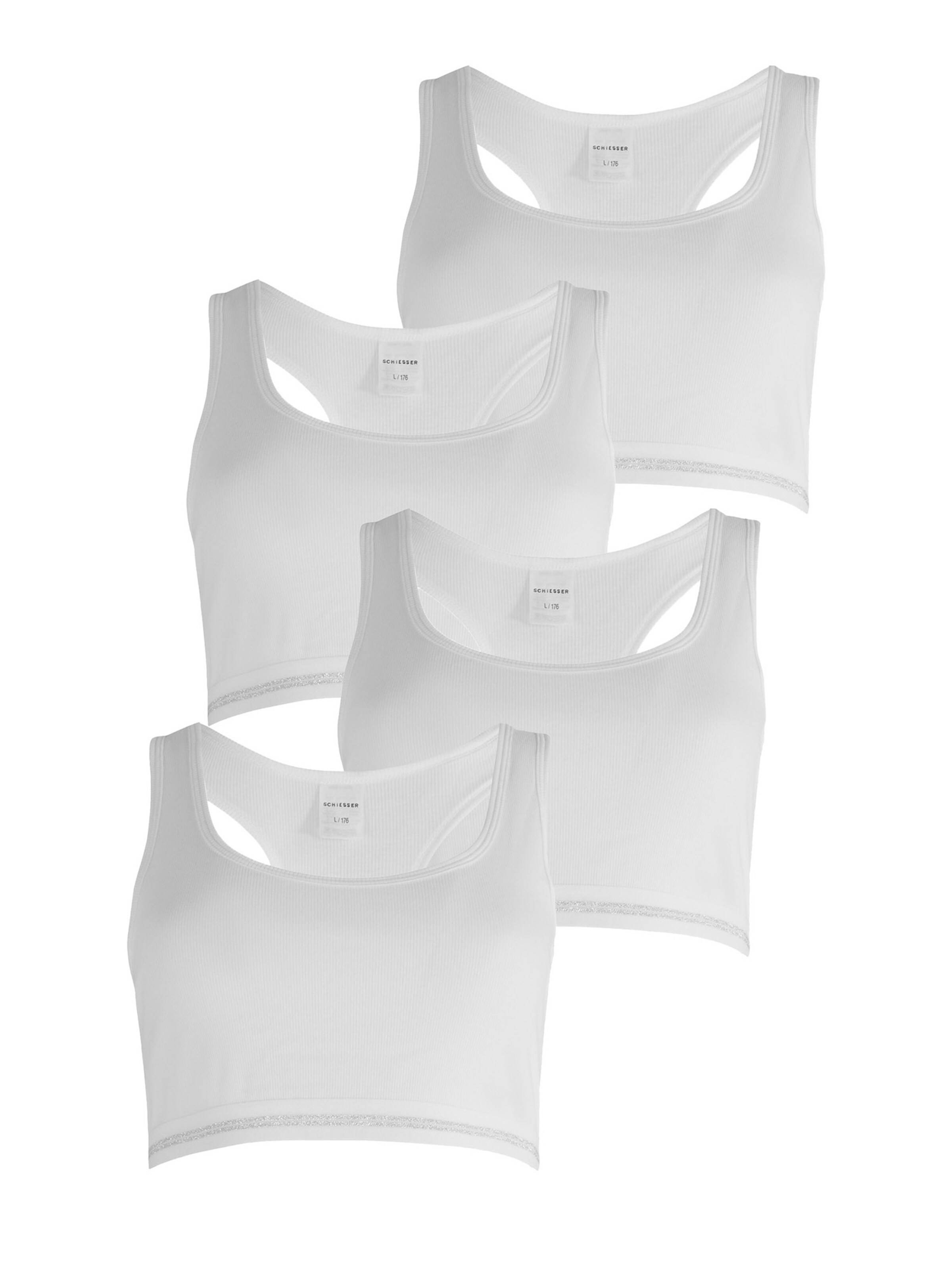 Bustier Maillot de corps ' Long Life' SCHIESSER en blanc : devant