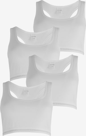 SCHIESSER Bralette Undershirt ' Long Life' in White: front