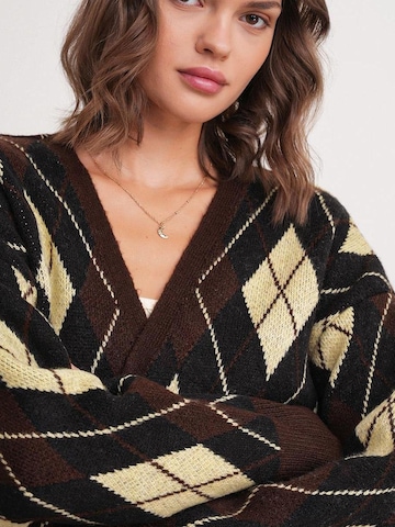 MixRay Gebreid vest in Bruin