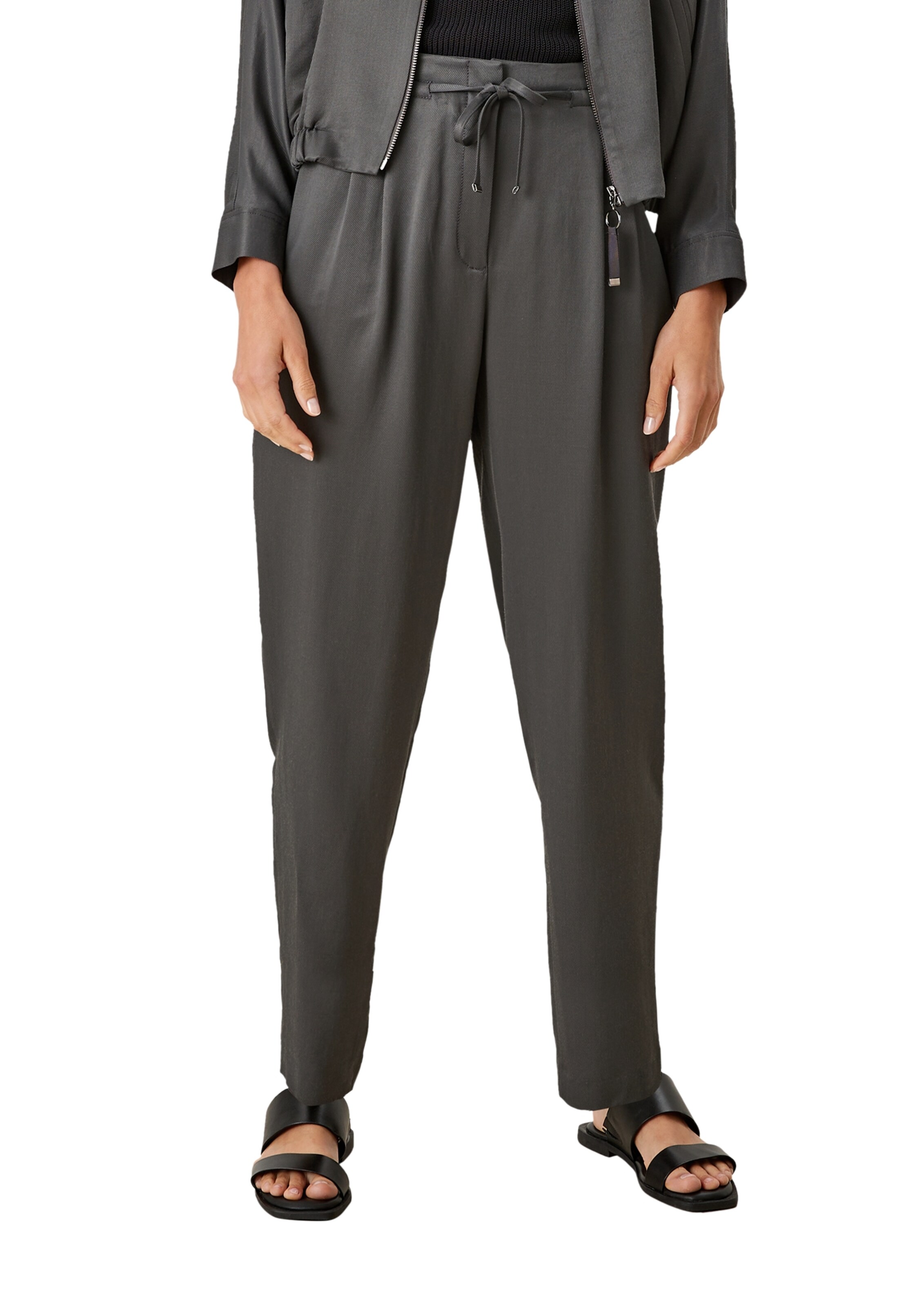 Effilé Pantalon s.Oliver BLACK LABEL en gris : devant