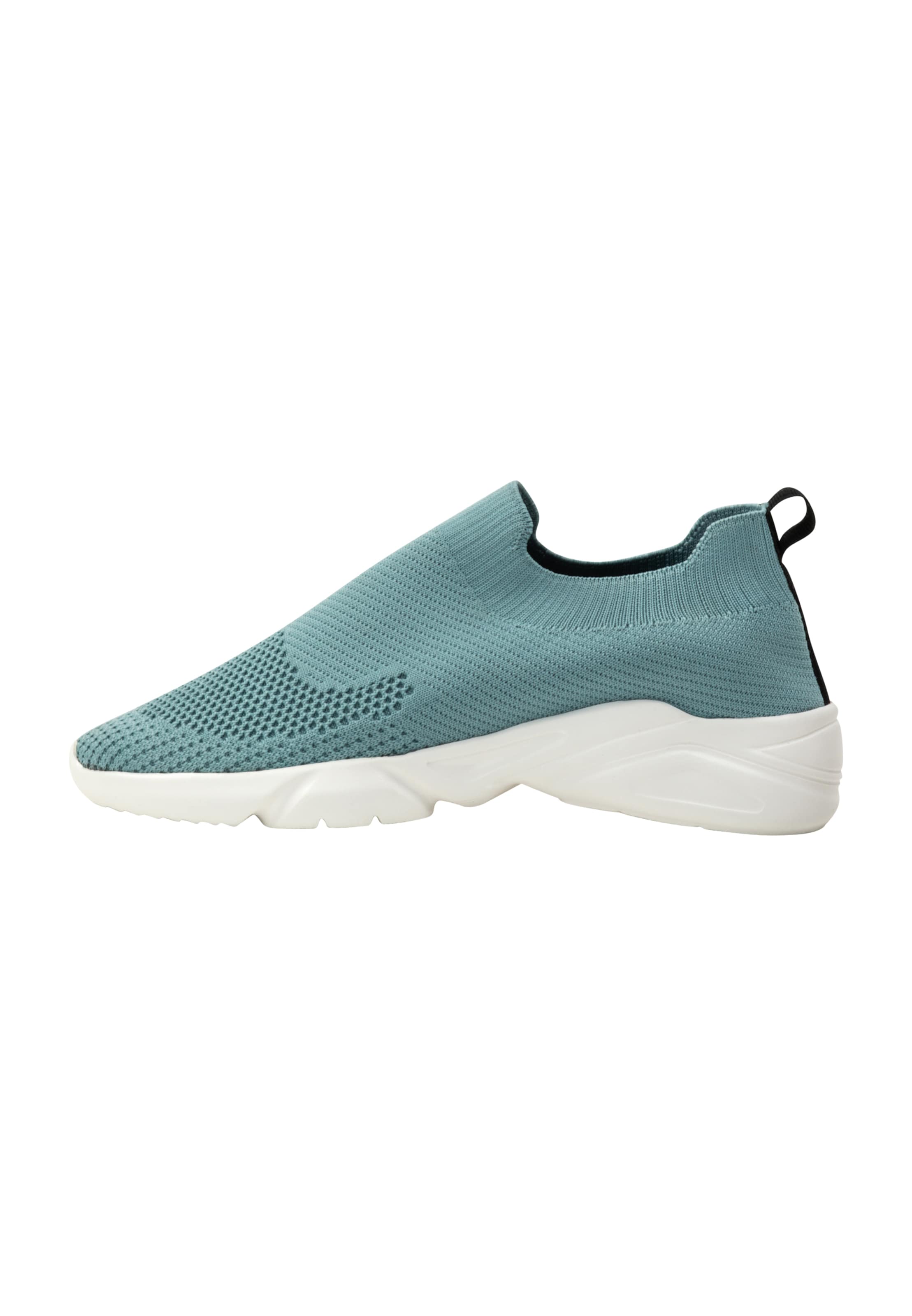 Scarpa slip-on di DreiMaster Maritim in verde: frontale