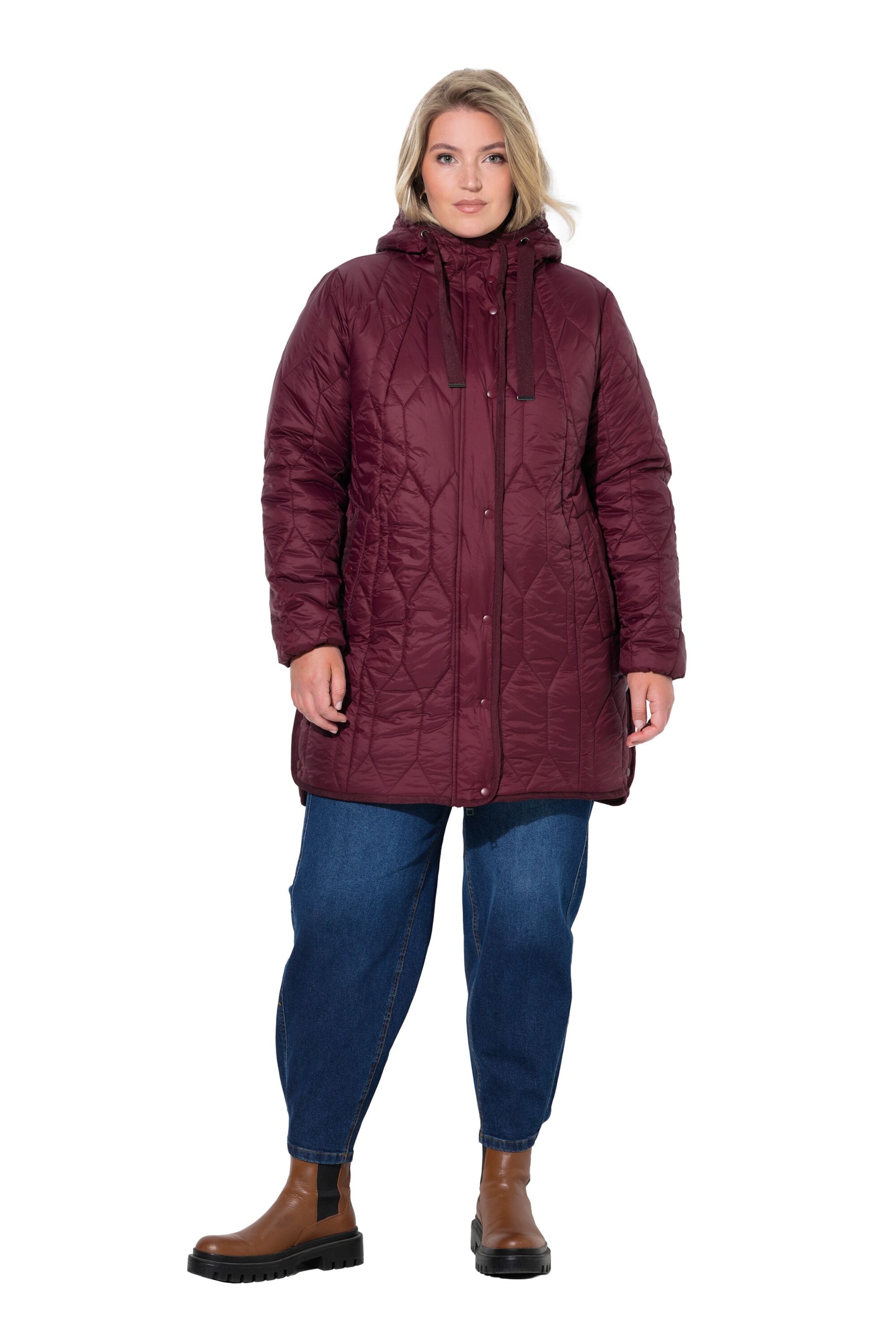 Ulla Popken Übergangsjacke in Lila: Vorderseite