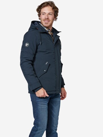 KOROSHI Winter Jacket in Blue: front