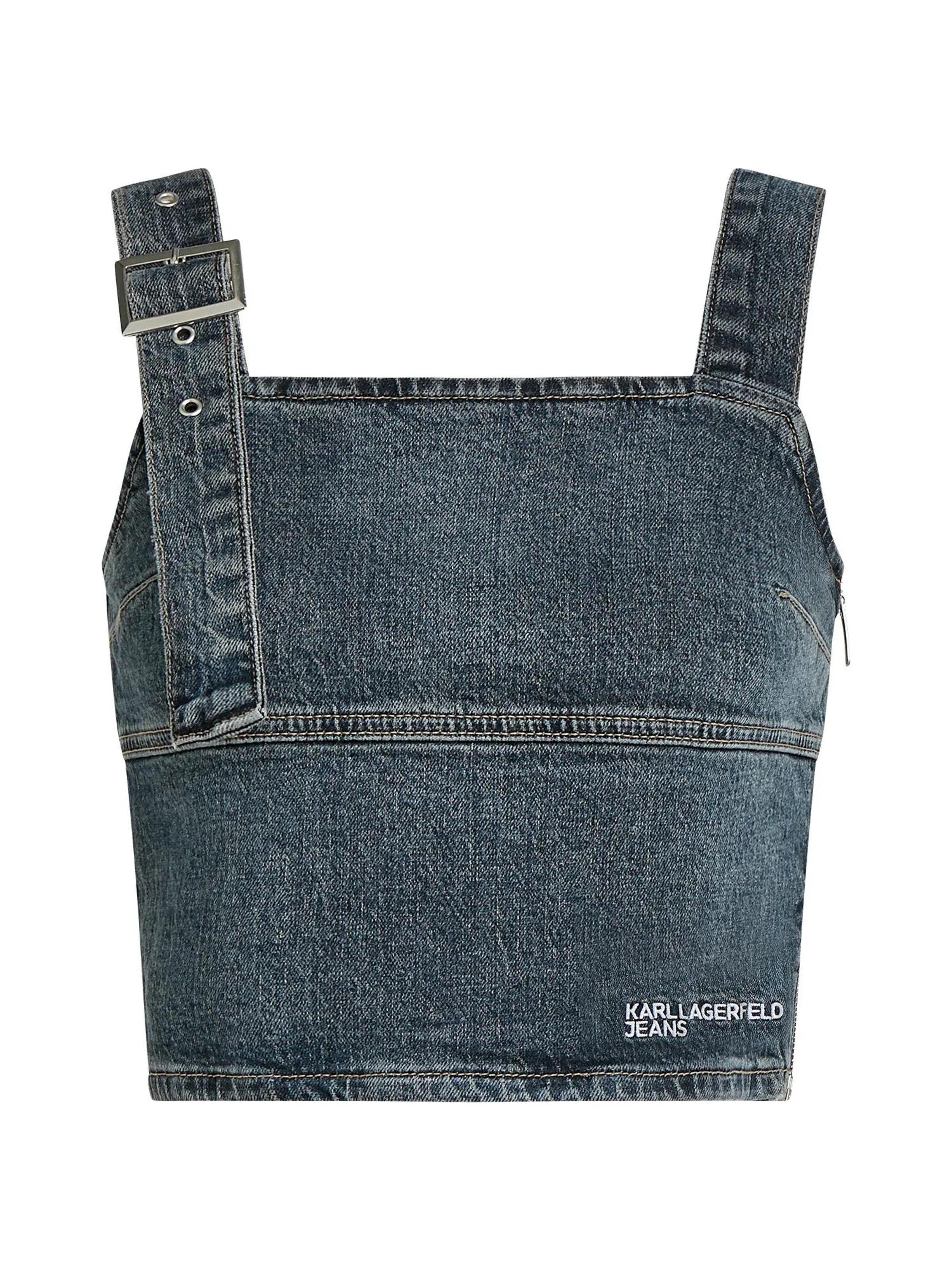 KARL LAGERFELD JEANS Top | modra barva: sprednja stran
