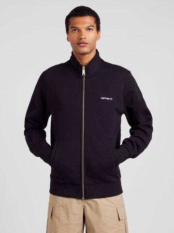 Carhartt WIP - Sudadera con cremallera en negro: frente