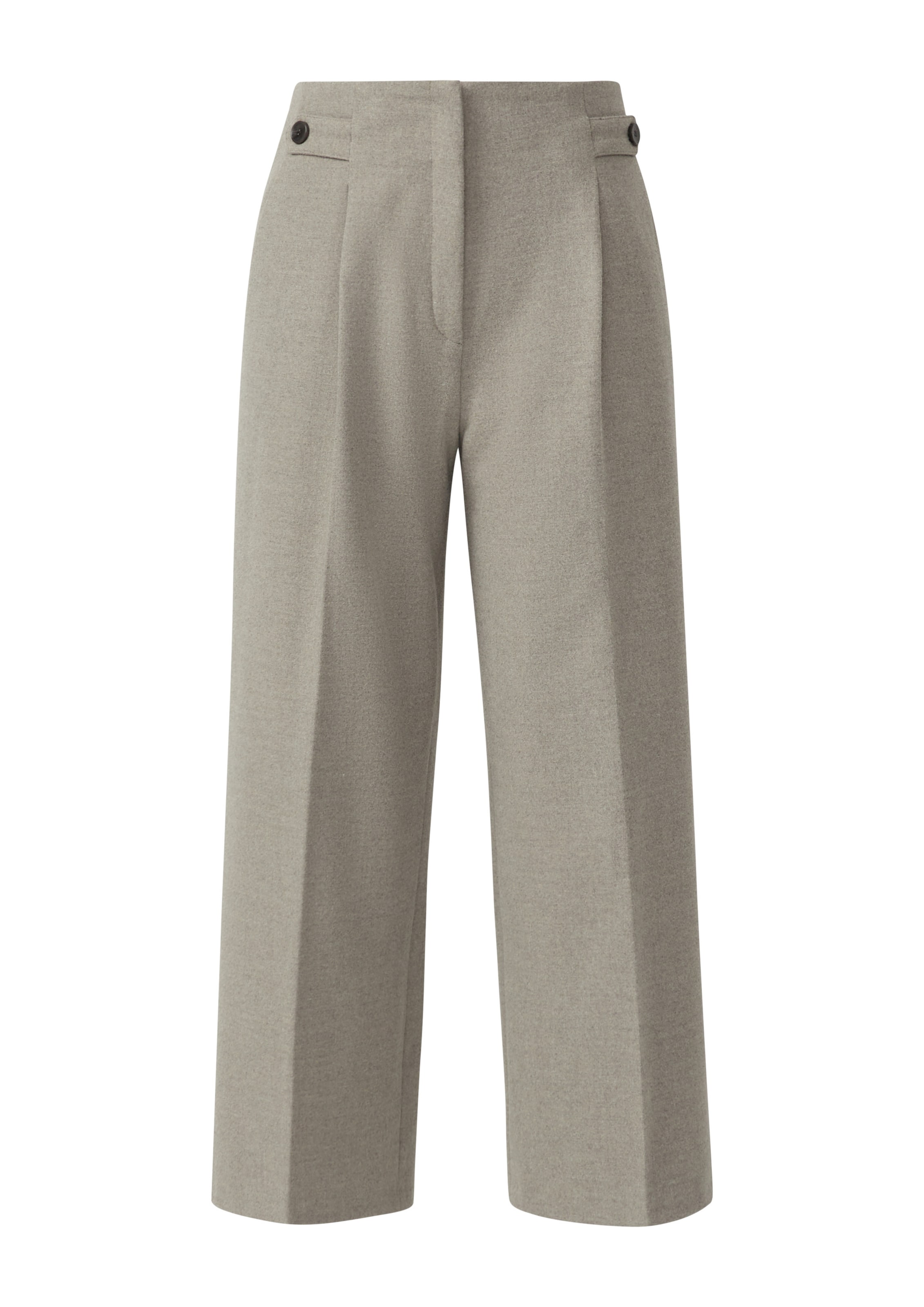 Regular Pantalon à pince s.Oliver en beige : devant