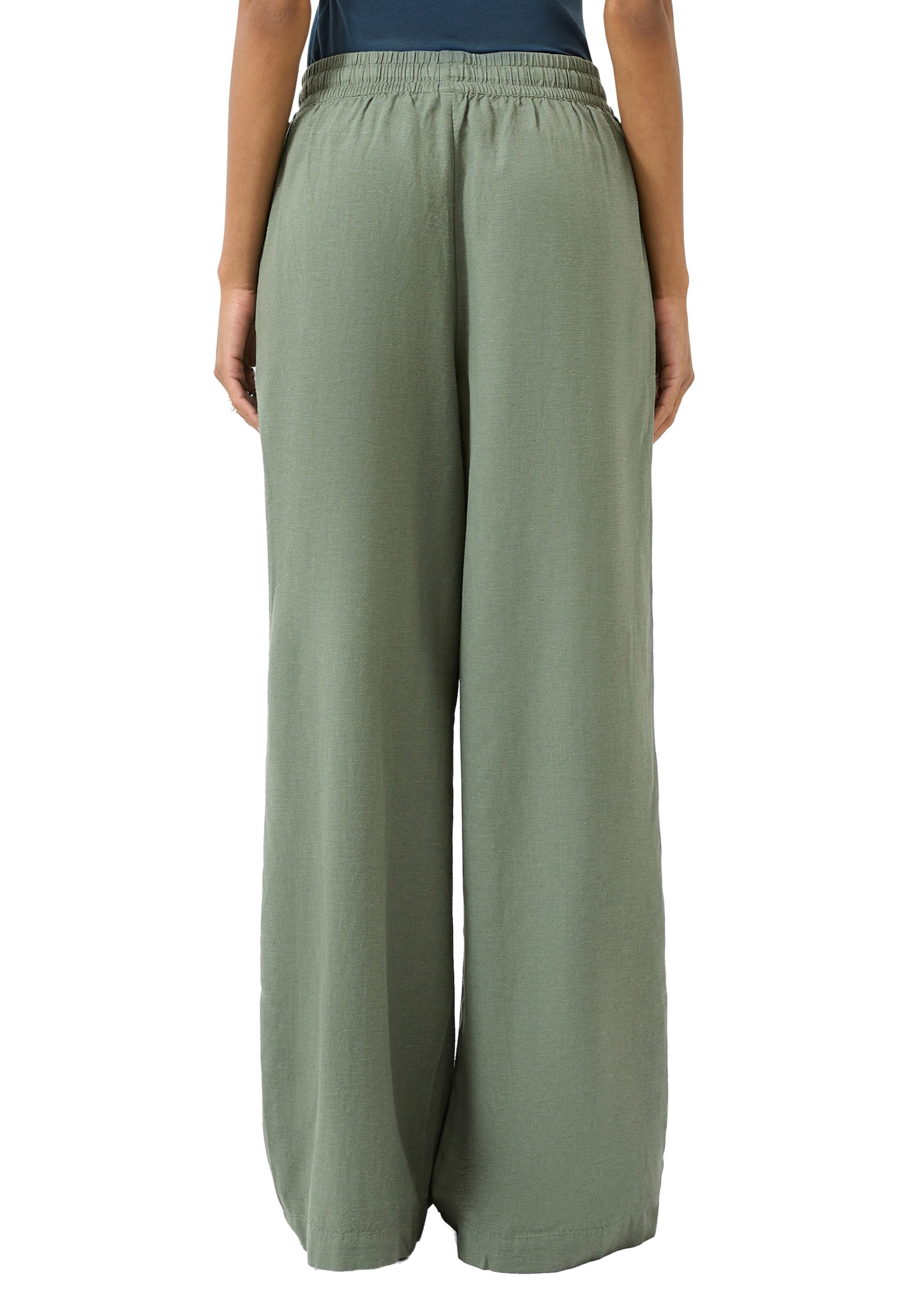 Wide Leg Pantalon QS en vert