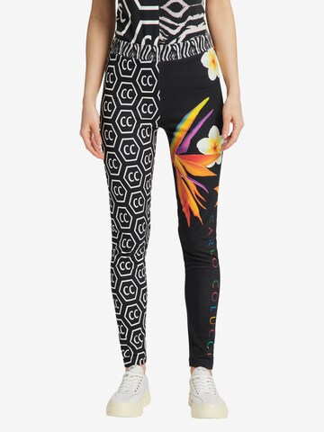 Carlo Colucci Skinny Broek 'Cirstea' in Zwart: voorkant