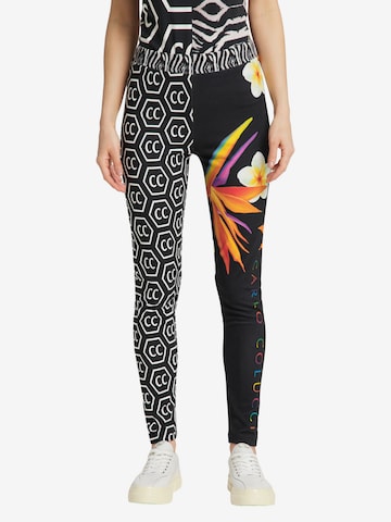 Carlo Colucci Skinny Broek 'Cirstea' in Zwart: voorkant