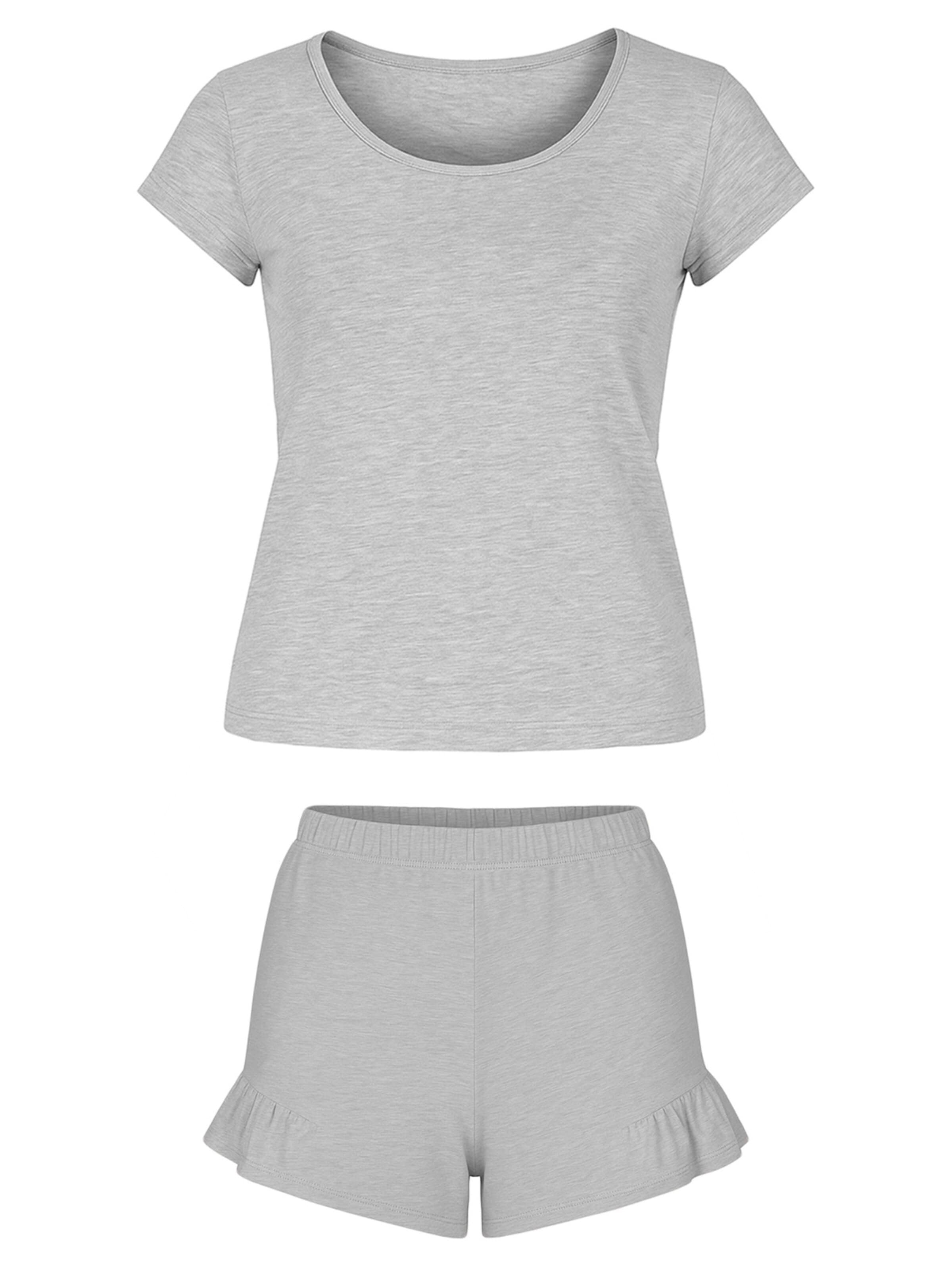 Vivisence Pyjama '2056' in Grijs: voorkant