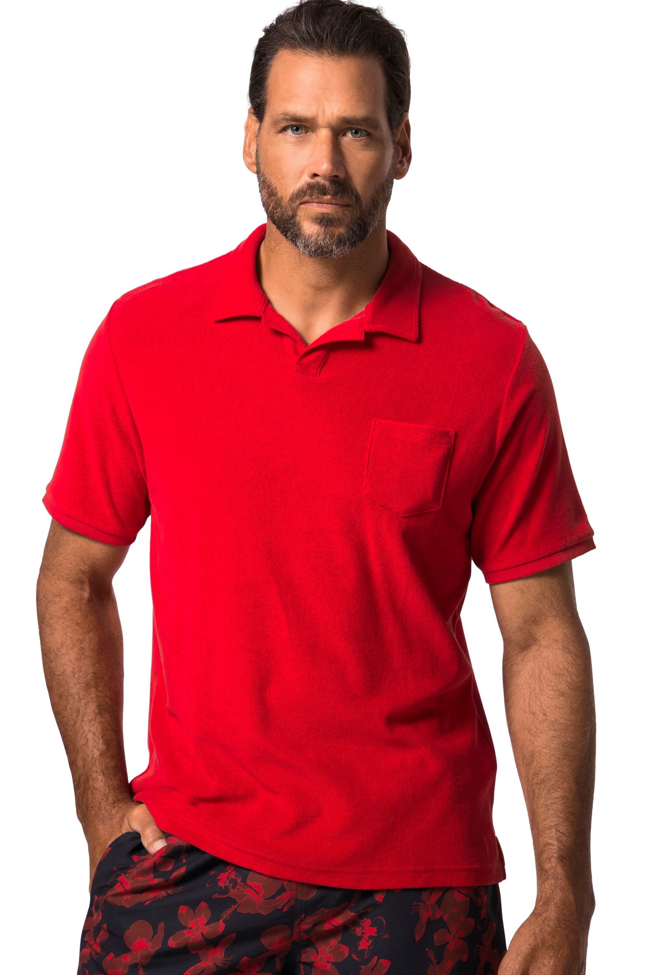JP1880 Shirt in Rot: Vorderseite