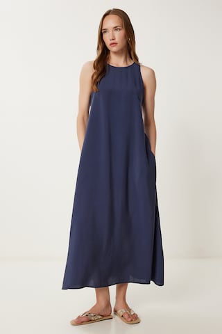 Robe d’été Happiness İstanbul en bleu : devant