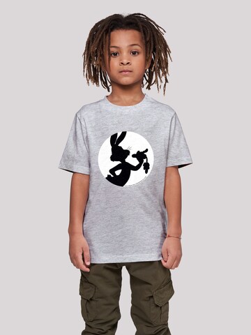 T-Shirt 'Looney Tunes Bugs Bunny Silhouette' F4NT4STIC en gris : devant