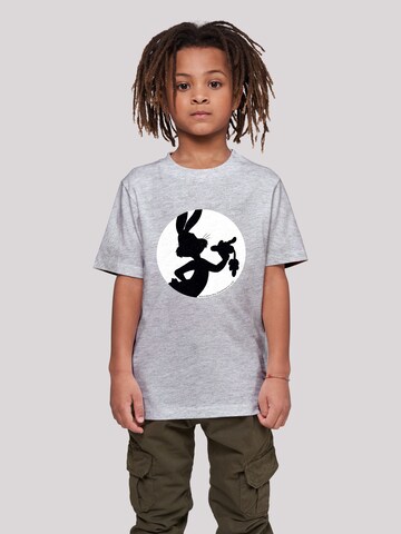 F4NT4STIC Shirt 'Looney Tunes Bugs Bunny Silhouette' in Grey: front