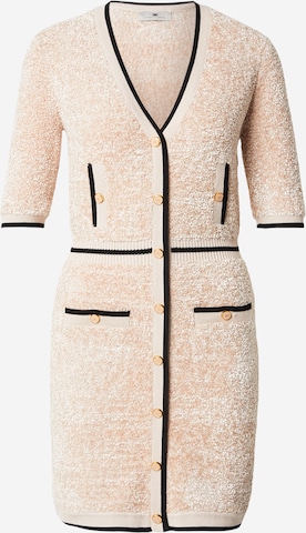 balts Elisabetta Franchi Adīta kleita: no priekšpuses