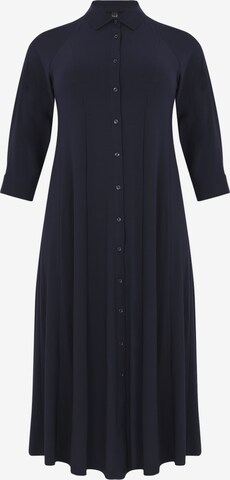 Yoek Shirt Dress in Blue: front