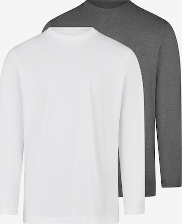 Ragman Shirt 'Basic' in Silber: Vorderseite