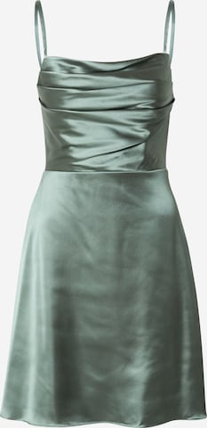 Robe de cocktail Laona en vert : devant