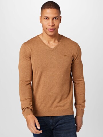 s.Oliver Pullover in Braun: predná strana