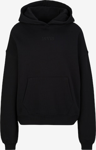 19V69 ITALIA Sweatshirt 'Cleo Street' in Zwart: voorkant