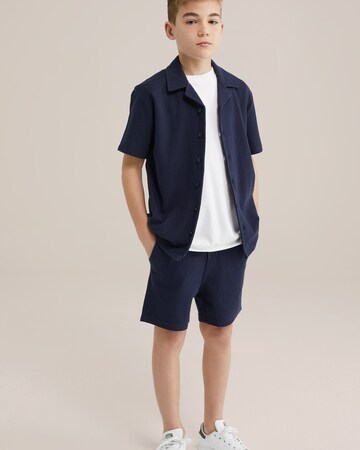 WE Fashion Regular fit Button up shirt in Blue
