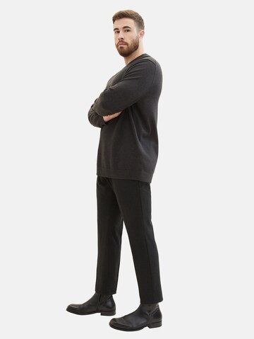 TOM TAILOR Men +Slimfit Chino hlače - crna boja