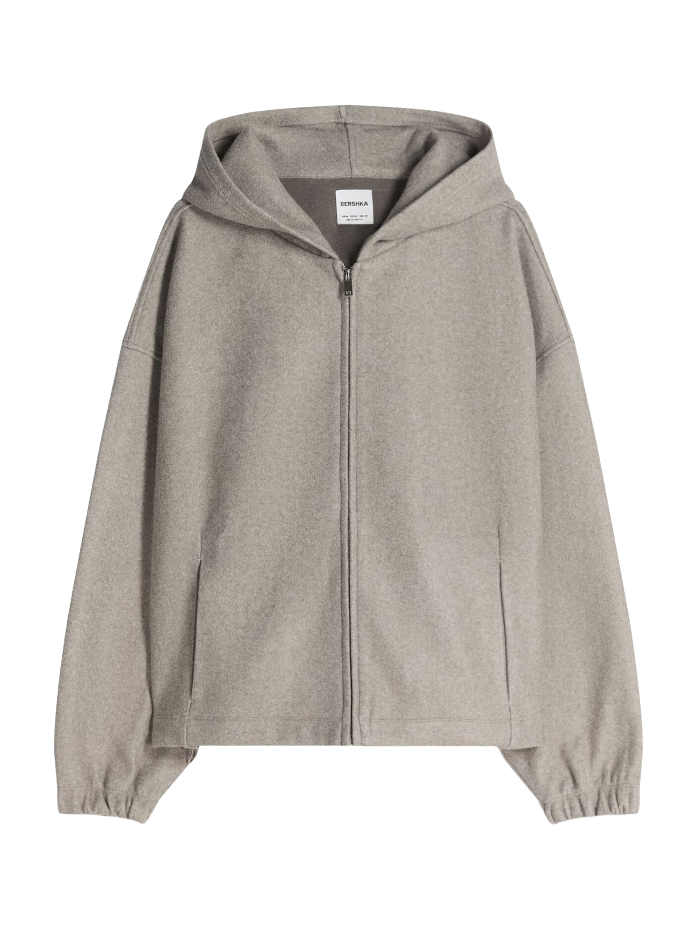 Giacca di felpa di Bershka in beige: frontale