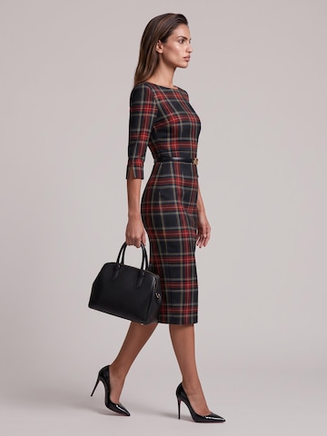 AUDRAY Sukienka etui 'GINGER-TARTAN' w kolorze niebieski