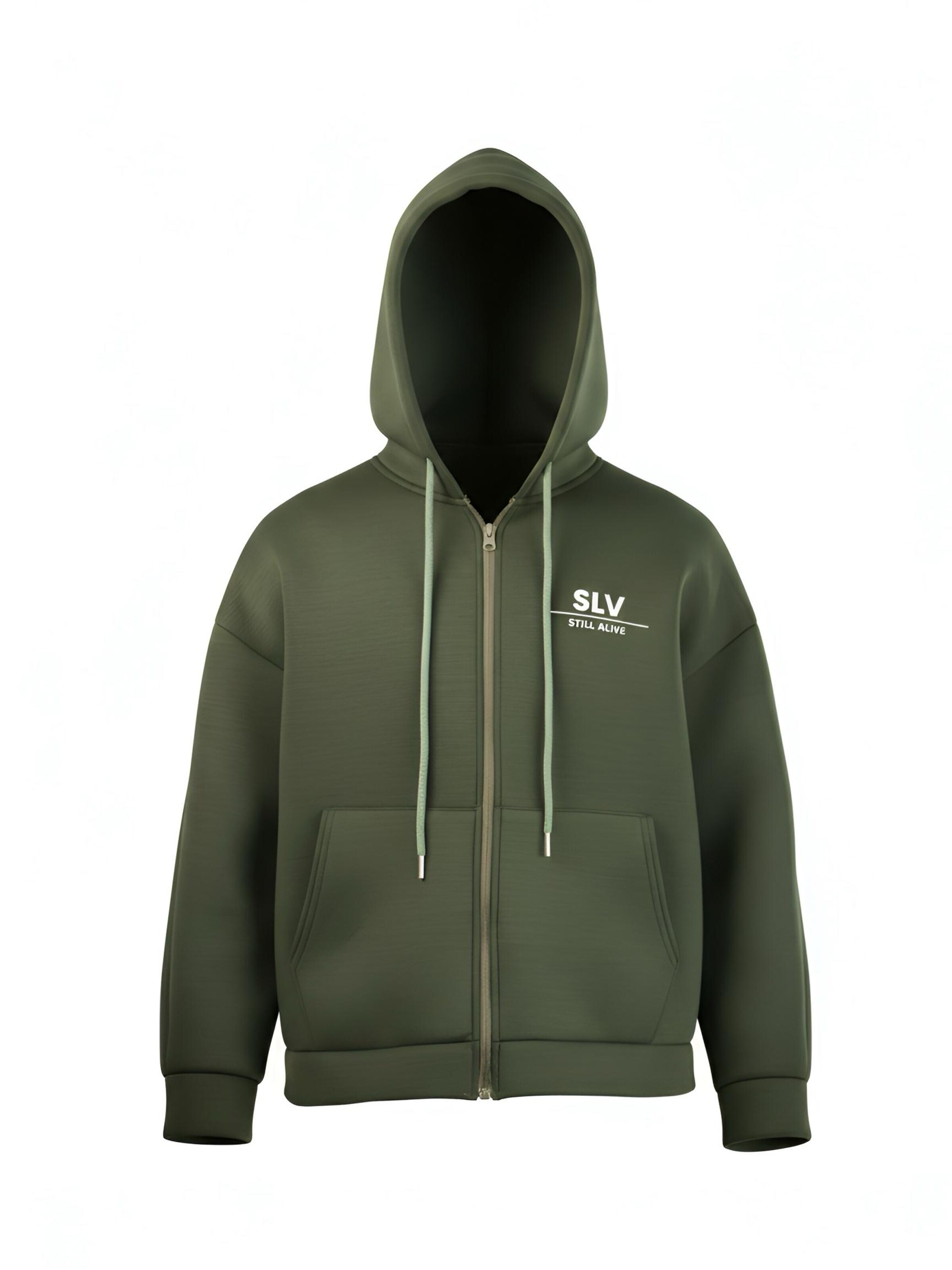 STILL ALIVE - Pullover oversized 'Essential' em verde: frente