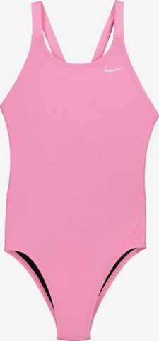 Maillot de bain de sport NIKE en rose : devant