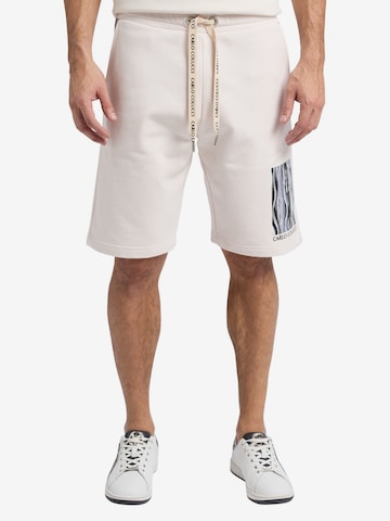 Carlo Colucci Regular Pants 'De Pasquale' in White: front