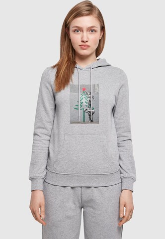Merchcode Sweatshirt 'Banksy - Christmas Tree' in Grau: Vorderseite